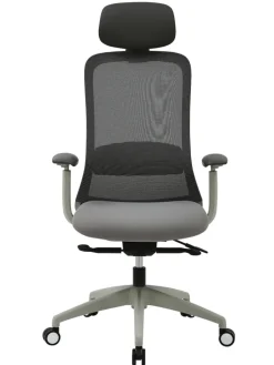 Bürostuhl KAYA grau/ alufarbig