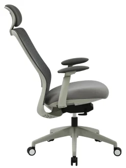 Bürostuhl KAYA grau/ alufarbig