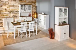 Buffet JACOB 6.2 weiß Massivholz / braun