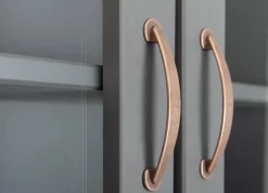 Buffet NICLAS 5.1 90x190x45 cm Massivholz grau/braun