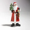 casaNova Deko-Figur Deko-Weihnachtsmann mit Tannenbaum 27 cm Mehrfarbig