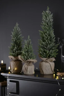 casaNova Weihnachtsdekoration Deko-Weihnachtsbaum mit Pailletten 33 cm Grün