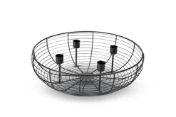 casaNova Weihnachtsdekoration Adventskranz 10 cm Schwarz