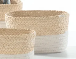 casaNOVA Aufbewahrungskorb 20 x 15 cm weiß/ beige