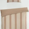 casaNOVA Baumwoll-Bettwäsche MORGAN STRIPE 135 x 200 cm cafe/braun
