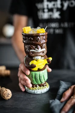 casaNOVA Becher-Set TIKI 4-teilig mehrfarbig Dolomit