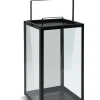 casaNOVA Laterne 45 cm Metall/Glas schwarz