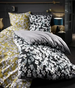 casaNOVA Satin-Bettwäsche IDA 135 x 200 cm gelb