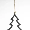 casaNOVA Weihnachten Deko Anhänger Tannenbaum 25 cm schwarz