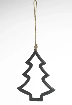 casaNOVA Weihnachten Deko Anhänger Tannenbaum 25 cm schwarz