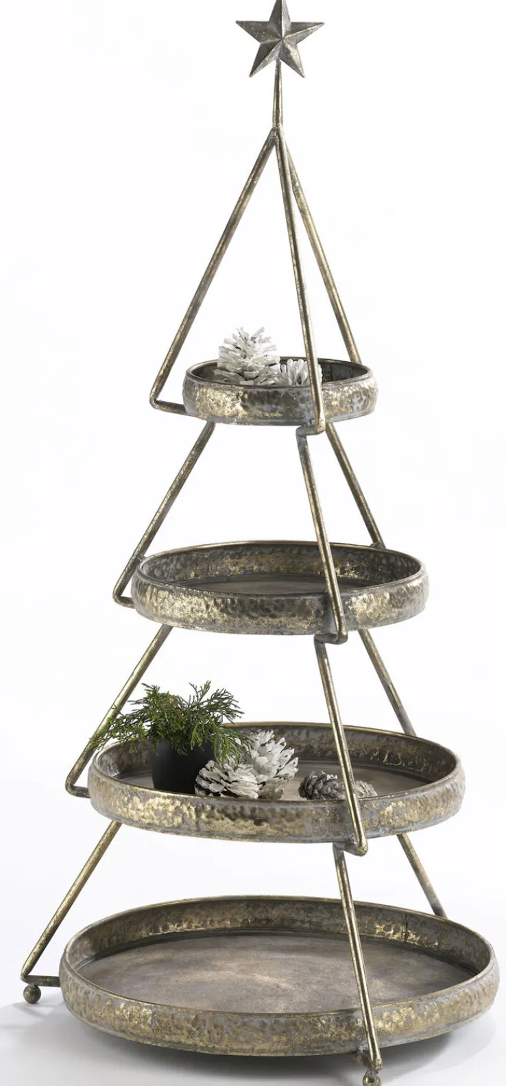 Weihnachtsglanz by casaNOVA casaNOVA Weihnachten Etagere GOLDENE PRACHT 102 cm