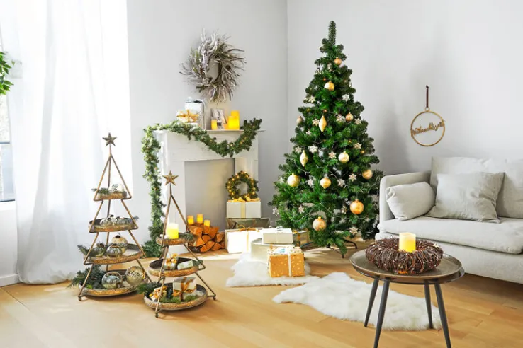 Weihnachtsglanz by casaNOVA casaNOVA Weihnachten Etagere GOLDENE PRACHT 102 cm