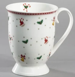 casaNOVA Weihnachten Kaffeetasse TANNENDUFT & LICHTERGLANZ weiß