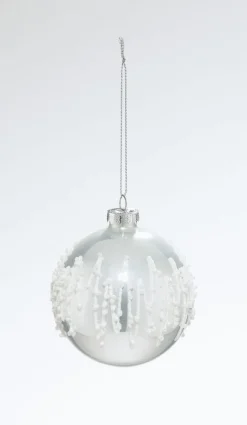 casaNOVA Weihnachtskugel WEIHNACHTSZAUBER 8 cm weiß