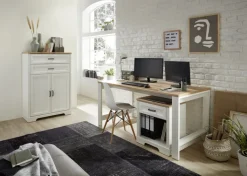 CASAVANTI Aktenschrank JASMIN mit 2 Schubkästen Pinie hell/ Artisan Eiche