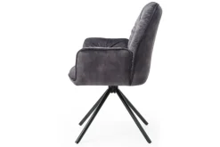 CASAVANTI Armlehndrehstuhl Samtvelours schwarz