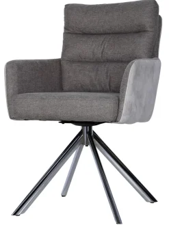 CASAVANTI Armlehnenstuhl 65x90 cm Samt Beige / Braun