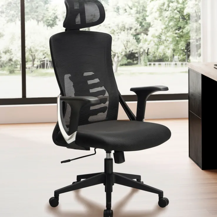 CASAVANTI Bürostuhl 65x123x65 cm Stoff schwarz