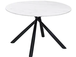 CASAVANTI Esstisch Ø 120 cm weiß/schwarz