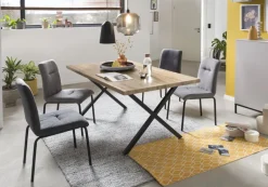 CASAVANTI Esstisch 160 x 90 cm braun/schwarz