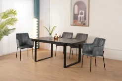 CASAVANTI Esstisch 160 x 90 cm Eiche schwarz
