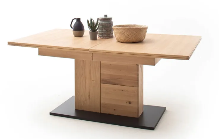 CASAVANTI Esstisch BARCELONA 100 x 180-230 cm Balkeneiche bianco