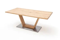 CASAVANTI Esstisch GRETA V 160 x 90 cm braun/ silberfarbig