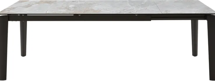 CASAVANTI Esstisch TABULAR 180(240) x 90 cm anthrazit/grau-braun