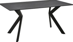 CASAVANTI Esstisch TAIGA 160 x 90 cm Glaskeramik grau/schwarz