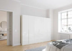 CASAVANTI Kleiderschrank PURISMA Alpinweiß/ Glas Kristallweiß