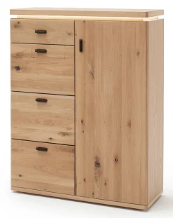 CASAVANTI Kommode MADRID 100 x 128 cm Balkeneiche Bianco