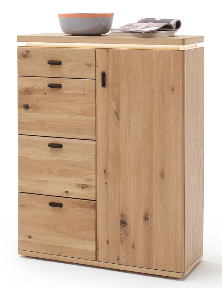 CASAVANTI Kommode MADRID 100 x 128 cm Balkeneiche Bianco