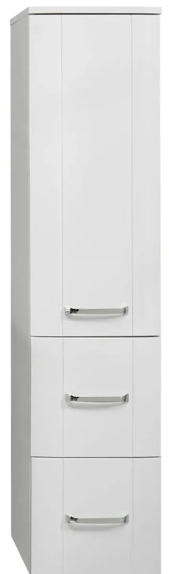 CASAVANTI Midischrank Lack Weiß Hochglanz ca. 30 x 130 x 38 cm