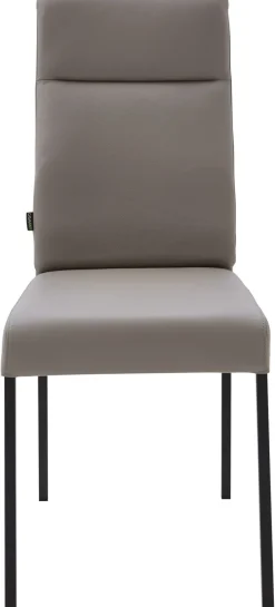 CASAVANTI Polsterstuhl LONDON III 2er Set Leder grau/schwarz