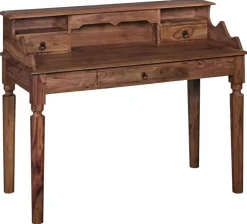 CASAVANTI Schreibtisch 115 x 60 cm Sheesham braun