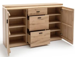 CASAVANTI Sideboard MADRID 150 x 95 cm Balkeneiche Bianco
