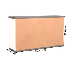 CASAVANTI Sideboard MANHATTAN Hochglanz Weiß ca. 156 x 90 x 42 cm