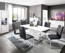 CASAVANTI Sideboard TRENTO 184 x 89 cm NB Hochglanz tiefzieh weiß