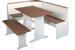 CASAVANTI Sitzbank JACOB 32.2 Weiß Massivholz / braun