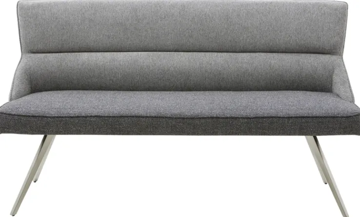 CASAVANTI Sitzbank TAIGA 160 cm Grau/Edelstahl gebürstet