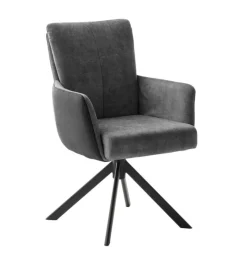 CASAVANTI Stuhl ROSARIO mit Armlehnen anthrazit/schwarz