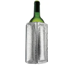 cilio Kühlmanschette WINE COOLER 14,5x18x2,5 cm silberfarbig