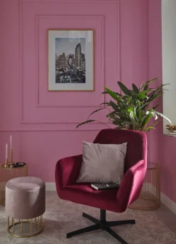 QUARTIER Cocktailsessel CHARLIE brombeer/ schwarz