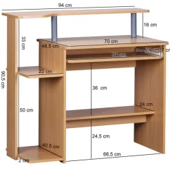 Computertisch 94 x 48,5 cm braun