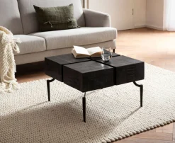 QUARTIER Couchtisch 60 x 60 cm Schwarz