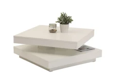 QUARTIER Couchtisch ANDY 67 x 67 cm weiß