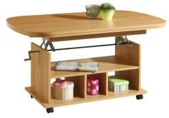 QUARTIER Couchtisch BABSI III 107-157 x 67 cm Buche