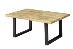 QUARTIER Couchtisch CHRISTIAN Eiche massiv/schwarz