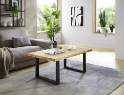 QUARTIER Couchtisch CHRISTIAN Eiche massiv/schwarz