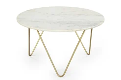 QUARTIER Couchtisch LORENA 70x70 cm Marmor Weiß